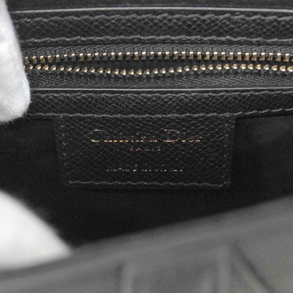 Christian Dior Handbag Saddle Bag Leather Black Women's - Picture 5 of 11